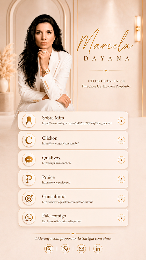 Marcela Dayana — CEO da Clickon. Liderança com propósito. Estratégia com alma.